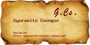 Gyurasits Csongor névjegykártya